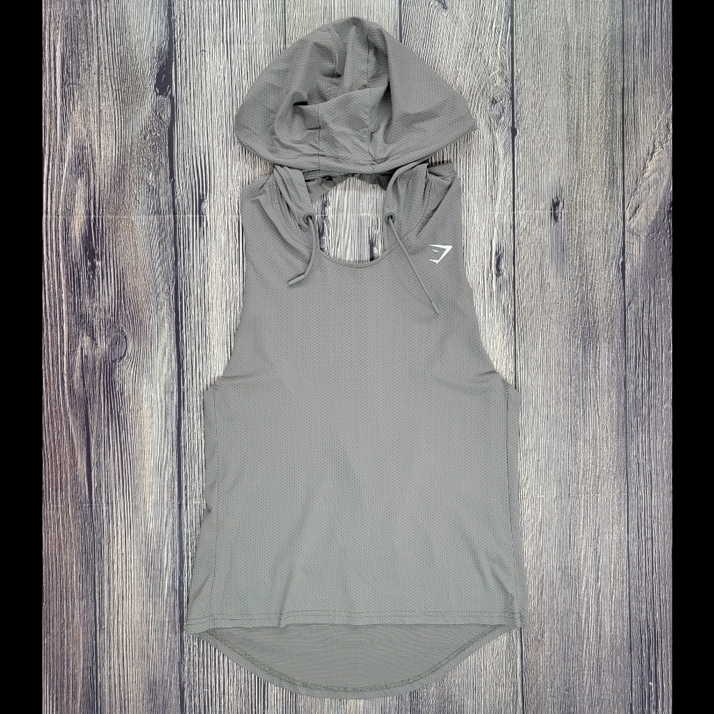Gymshark Open Back Hooded Athletic Workout Tank Top